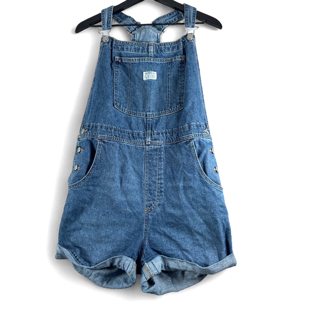 Levi's Blue Jean Shorts Overalls